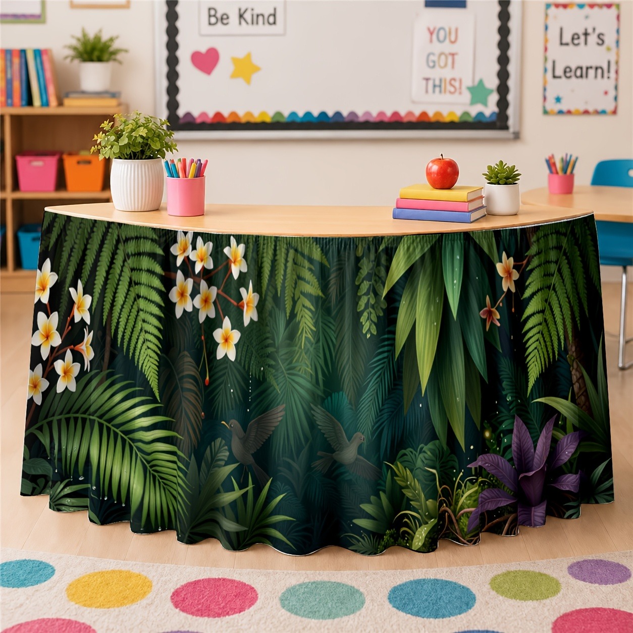 Home Office Work Table - Decorações de plantas exóticas verdes para