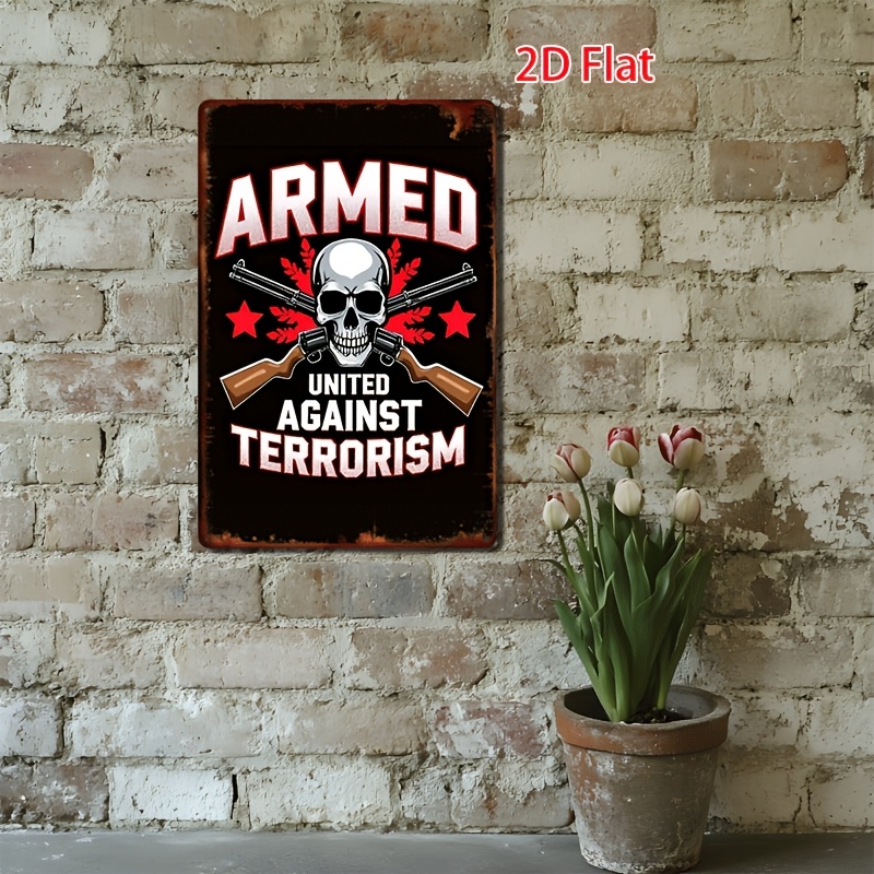 Home Office Or - Placa de metal estilo vintage contra
