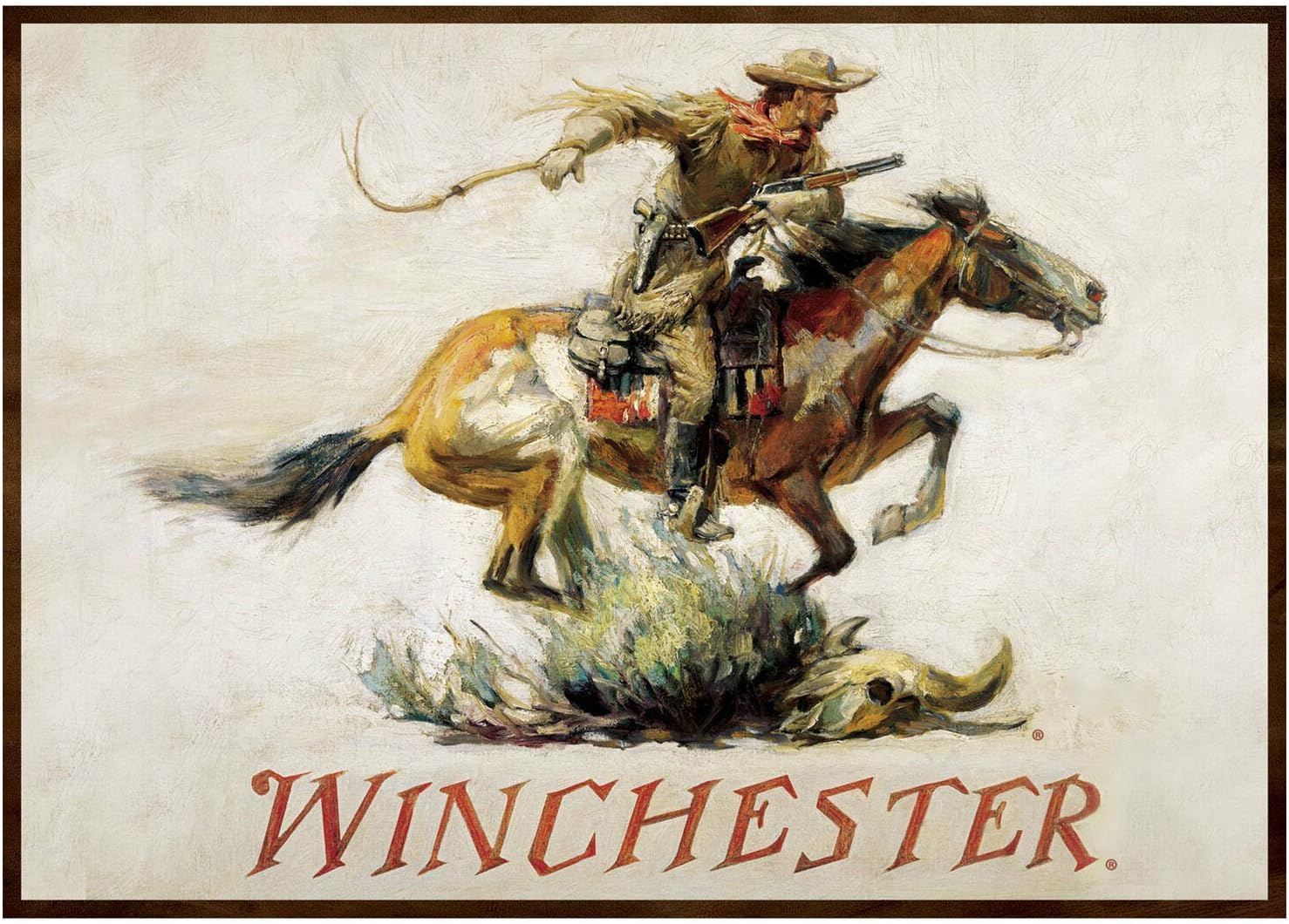 Home Office Or - Placa de Metal Vintage Decorativa Winchester