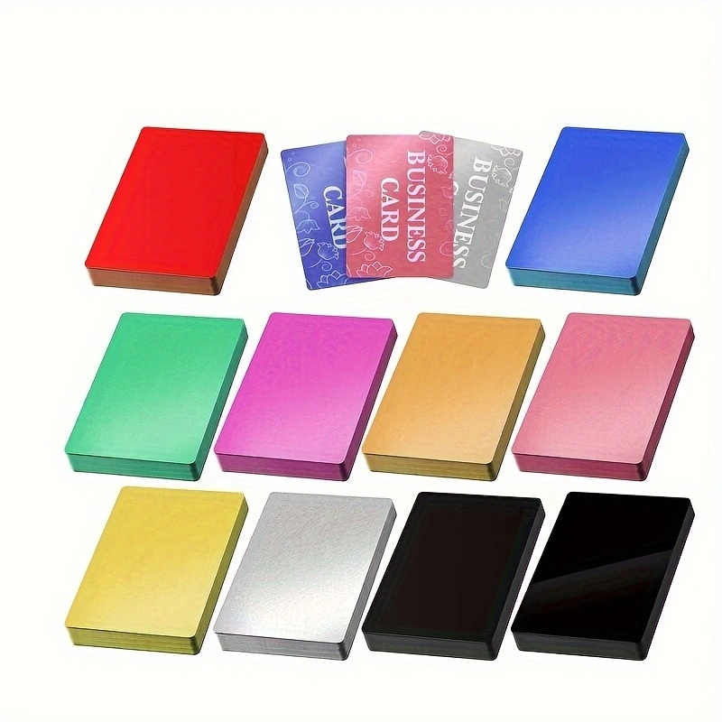 Home Office Logo - 50 pçs/set portátil metal cartão de