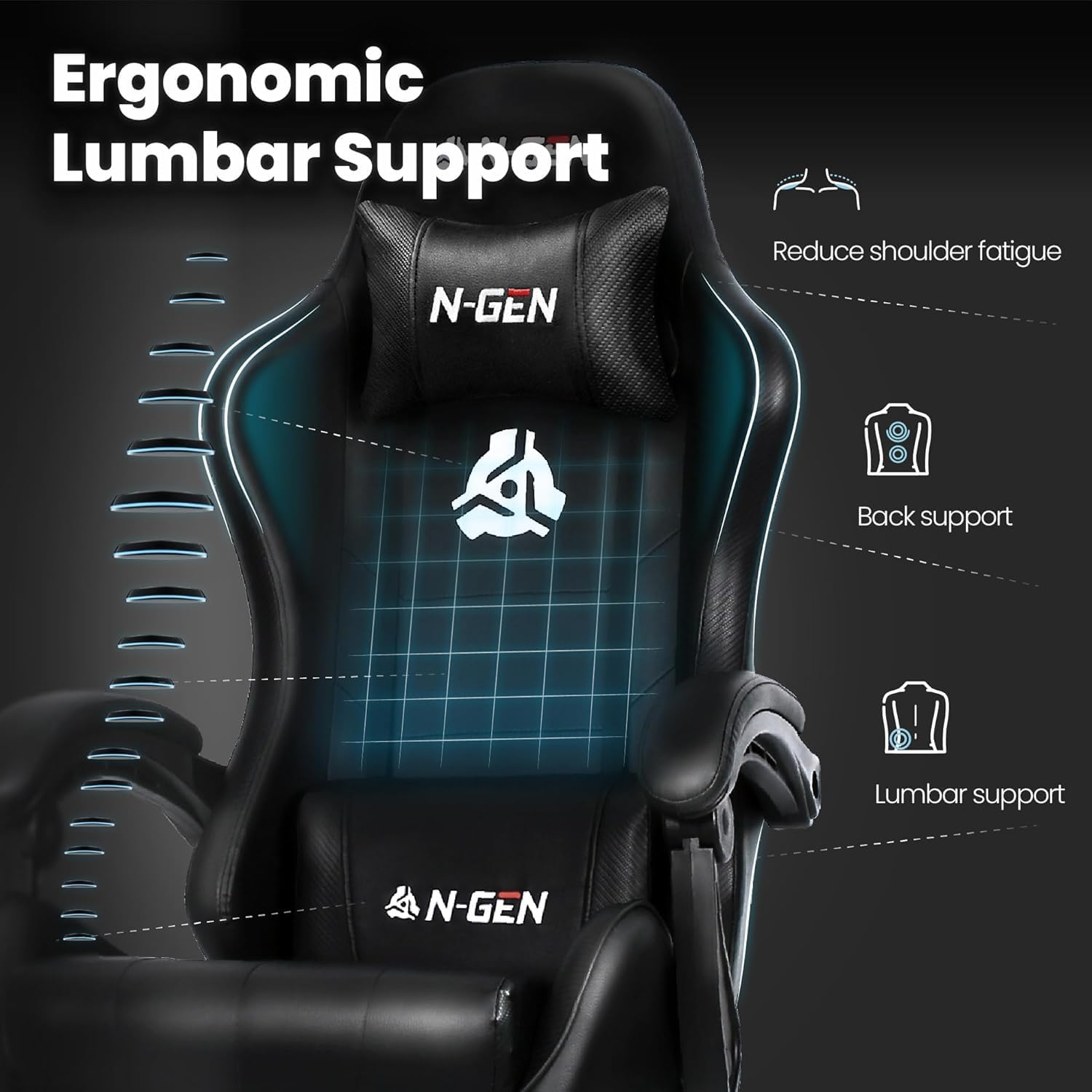 Cadeira Gamer com Apoio para o - Ergonomic Office Chair avaliação e preço
