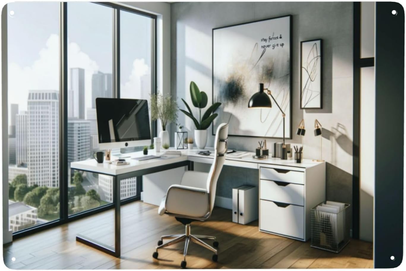 Placas de metal minimalistas m - Home Office Room Inspiration avaliação e preço