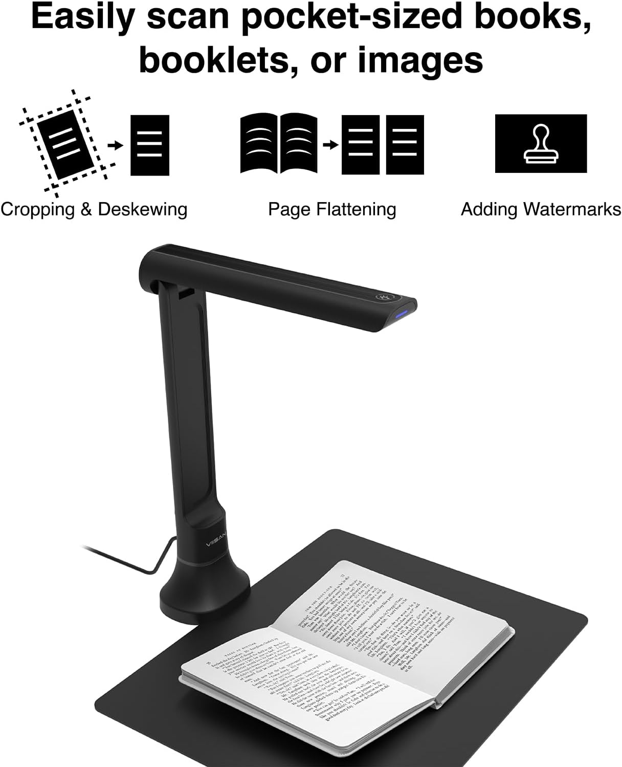 Câmera de Documentos VIISAN DB - Document Scanner Portable avaliação e preço