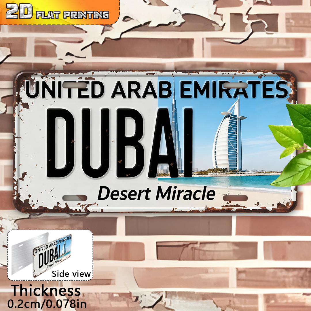 Placa de metal vintage 2D plan - Home Office Dubai avaliação e preço