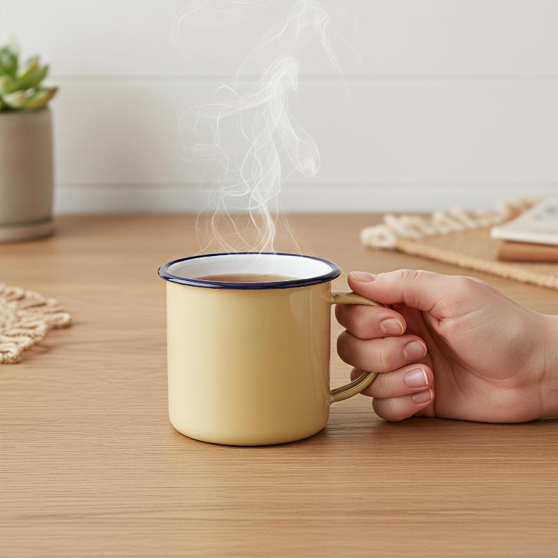 Canecas de Esmalte Duráveis co - Home Office Logo avaliação e preço