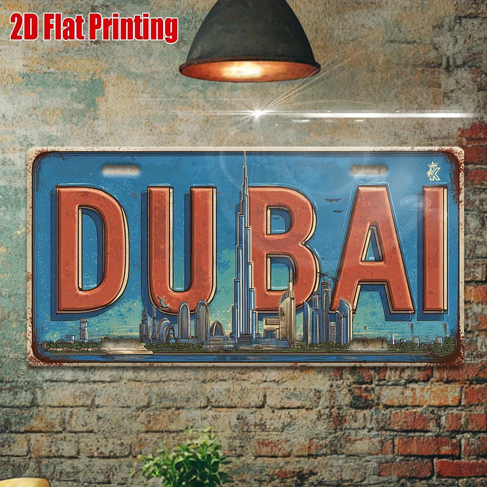 Placa de Licença Vintage em Al - Home Office Dubai avaliação e preço