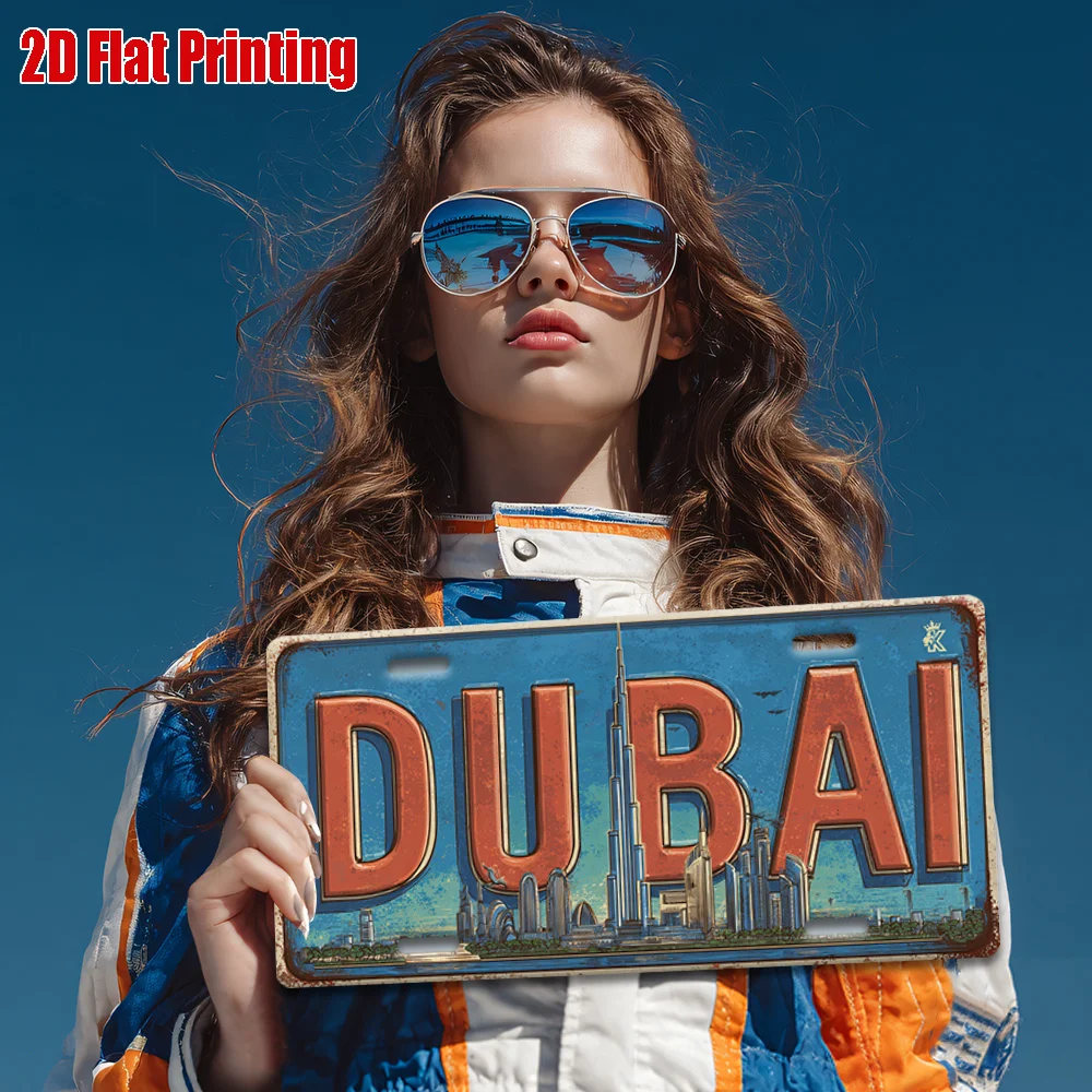 Placa de Licença Vintage em Al - Home Office Dubai avaliação e preço